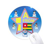 je suis du togo bonhomme de neige, tapis de souris série star mat