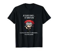 Je suis Emo et Breton Humour Bretagne T-Shirt