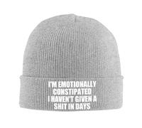Je suis Émotionnellement Constipé, Je N'En AI Rien À Foutre Depuis des Jours Femme Homme Watch Cap Classique Skull Cap Respirant Bonnet De Trawler pour Randonnée Casque Moto Toutes Les Saisons