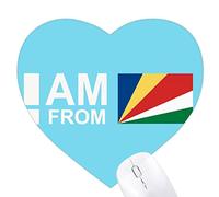 je suis en provenance de la république des seychelles Jeux de tapis de souris en forme de coeur