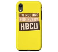 Je suis enraciné pour Chaque HBCU | Histoire des Noirs Coque pour iPhone XR