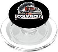 Je suis épuisé Funny Truck Driver Exhust Trucker Trucker Truckie Pun PopSockets PopGrip pour MagSafe