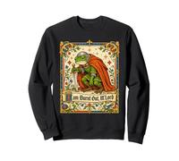 Je suis épuisé, mème Fantastique médiéval de M'Lord Frog Knight Sweatshirt