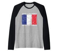 Je suis fier d`être français avec drapeau française Manche Raglan