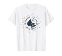 Je suis Fragile comme Une Bombe, Pas Une Fleur drôle T-Shirt Graphique avec Valeur, Homme, Blanc, M