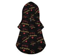 Je suis gâté, ma Grand-mère m'aime Tout Simplement, Costume de Chat Mignon, Sweat à Capuche pour Chien, Tenue pour Animaux de Compagnie pour Petits Chiens et Chats de Taille Moyenne 2XL