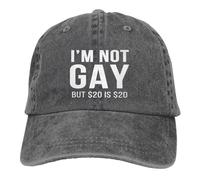 Je suis gay, mais 20 dollars c'est 20 ! Casquette de baseball rétro ajustab