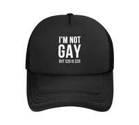 Je suis gay, mais 20 dollars c'est 20. Casquette de baseball unisexe noire