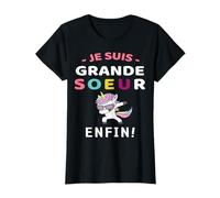 Je Suis Grande Soeur Enfin Annonce Naissance Cadeau Licorne T-Shirt