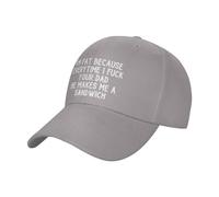 Je suis Gros Parce Que Chaque Fois Que Ton père me Fait Un Sandwich, Casquette de Baseball réglable pour Homme, Noir