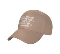 Je suis Gros Parce Que Chaque Fois Que Ton père me Fait Un Sandwich, Casquette de Baseball réglable pour Homme, Noir