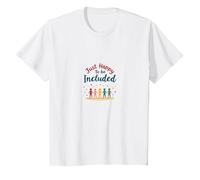Je suis Heureuse d'être Incluse - Célébration de la diversité T-Shirt, Enfant, Blanc, 12 Ans