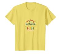 Je suis Heureuse d'être Incluse - Célébration de la diversité T-Shirt, Enfant, Citron, 10 Ans
