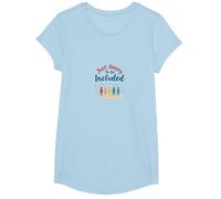 Je suis Heureuse d'être Incluse - Célébration de la diversité T-Shirt, Fille, Bleu Céleste, L
