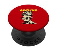 Je suis Hors Ligne (déclaration et Graphique Anti-réseaux Sociaux) PopSockets PopGrip Adhésif