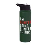 Je suis Hunter et je fais des choses pour les chasseurs Stainless Steel Insulated Water Bottle