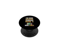 Je suis Ici Parce Que Quelqu'un a semé Le Bordel Drôle de Femme de ménage PopSockets PopGrip Adhésif