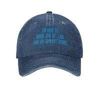 Je suis Ici pour Boire et me Faire Baiser et Je suis déjà Ivre Casquette de Camionneur Casquette de Baseball réglable délavée pour Papa