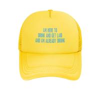 Je suis Ici pour Boire et me Faire Baiser et Je suis déjà Ivre Casquette en Maille Hommes Femmes Casquette de Baseball Cadeau Papa Casquette de Camionneur réglable