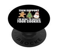 Je suis Ici pour SUPPRIMER Vos Cookies Développeurs Web Coding Meme PopSockets PopGrip Adhésif