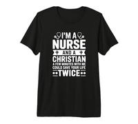 Je suis infirmière et chrétienne T-Shirt Haut de Gamme
