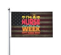 Je Suis Infirmière Et Voici Ma Semaine ! Bonne Semaine Des Infirmières ! Bannière Cour 90X150Cm Décoratif Suspendre Décoration Bannière Drapeaux Pour Clubs Événement Extérieure