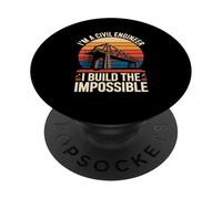 Je suis ingénieur Civil, Je construis Un Pont Impossible PopSockets PopGrip Adhésif