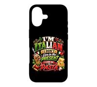 Je suis Italien, Je ne vis Pas dans Le présent, Je vis dans Les pâtes Coque pour iPhone 17