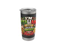 Je suis italien, je ne vis pas dans le présent, je vis dans les pâtes Gobelet isotherme en acier inoxydable double paroi