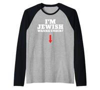 Je suis juif, Je Veux vérifier Funny Jewish Manche Raglan