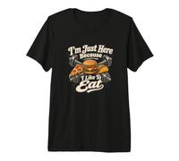 Je suis Juste Ici Parce Que J'aime Manger de la Pizza T-Shirt Haut de Gamme