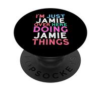 Je suis Juste Jamie Qui Joue Le nom de Jamie Things PopSockets PopGrip Adhésif