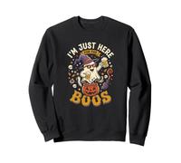 Je suis Juste là pour Halloween avec The Boos Witch Ghost Beer Sweatshirt
