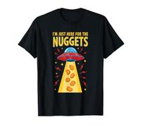 Je suis Juste là pour la Nourriture The Nuggets Alien Abduction T-Shirt