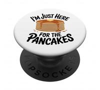 Je suis Juste là pour la soirée Pyjama de Pancakes PopSockets PopGrip Adhésif