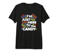 Je suis Juste là pour Le Candy Kawaii Halloween Dark T-Shirt Haut de Gamme