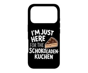 Je suis Juste là pour Le gâteau au Chocolat Allemand Schokoladenkuchen Coque pour iPhone 17 Pro