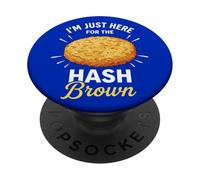 Je suis Juste là pour Le Petit déjeuner aux Pommes de Terre rissolées PopSockets PopGrip Adhésif