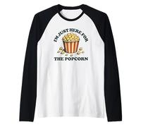 Je suis Juste là pour Le Popcorn Movie Theater Popcorn Manche Raglan