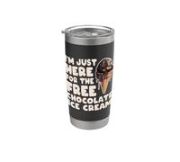 Je suis juste là pour le voyage de croisière gratuit au chocolat et à la crème glacée Gobelet isotherme en acier inoxydable double paroi