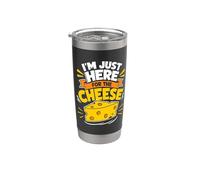 Je suis juste là pour les amateurs de Cheese Funny Food Gobelet isotherme en acier inoxydable double paroi