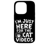 Je suis Juste là pour Les Chats Vidéos Funny Internet Cat Memes Coque pour iPhone 14 Pro