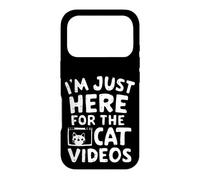Je suis Juste là pour Les Chats Vidéos Funny Internet Cat Memes Coque pour iPhone 17 Pro