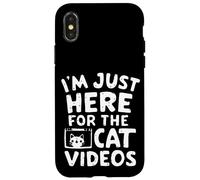 Je suis Juste là pour Les Chats Vidéos Funny Internet Cat Memes Coque pour iPhone X/XS