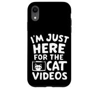 Je suis Juste là pour Les Chats Vidéos Funny Internet Cat Memes Coque pour iPhone XR