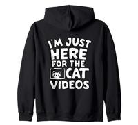 Je suis Juste là pour Les Chats Vidéos Funny Internet Cat Memes Sweat à Capuche