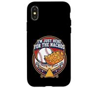 Je suis Juste là pour Les Nachos - Ballpark Playing Baseball Coque pour iPhone X/XS