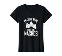 Je suis Juste là pour Les Nachos T-Shirt Graphique avec Valeur, Femme, Noir, S