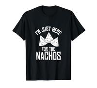 Je suis Juste là pour Les Nachos T-Shirt Graphique avec Valeur, Homme, Noir, S
