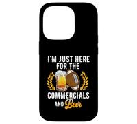Je suis Juste là pour Les publicités et pour Boire de la bière au Football Coque pour iPhone 14 Pro